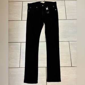 1017 ALYX 9SM Rollercoaster Black Denim Slim Jeans Pants